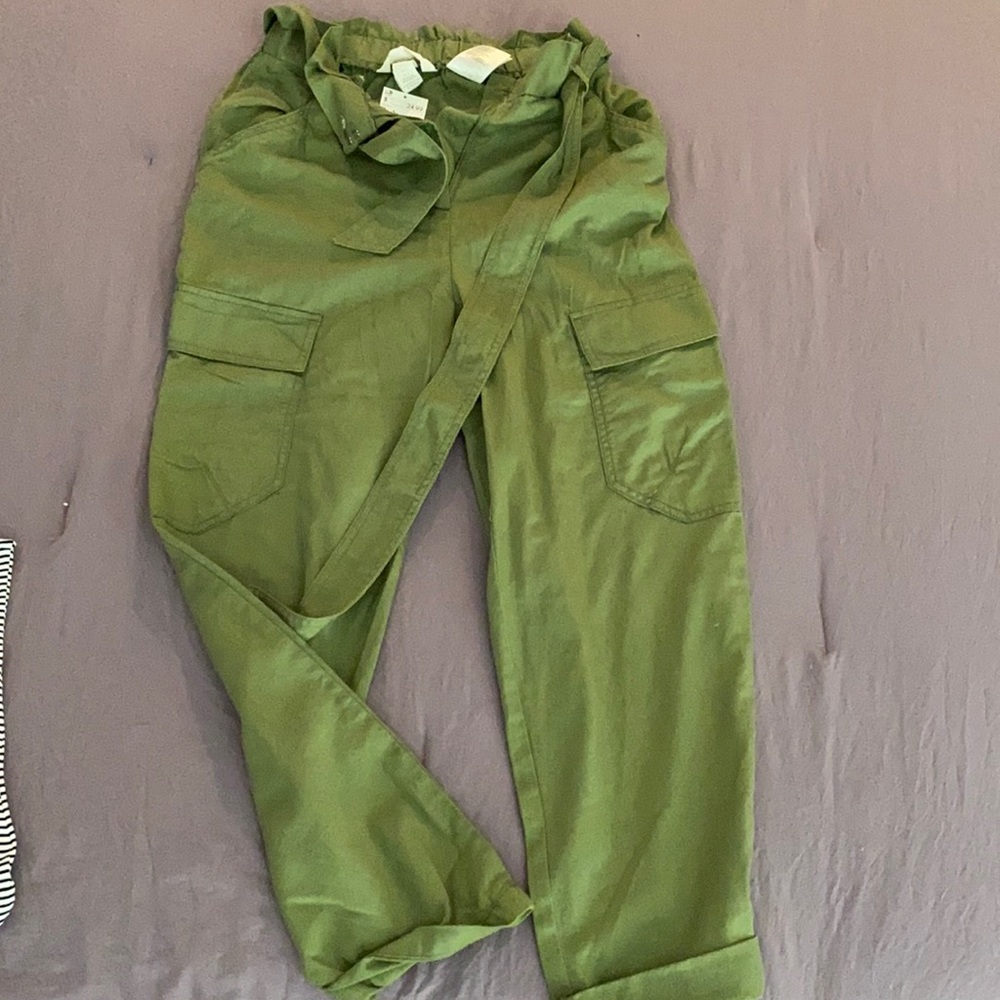 Cargo pants- green-NEW